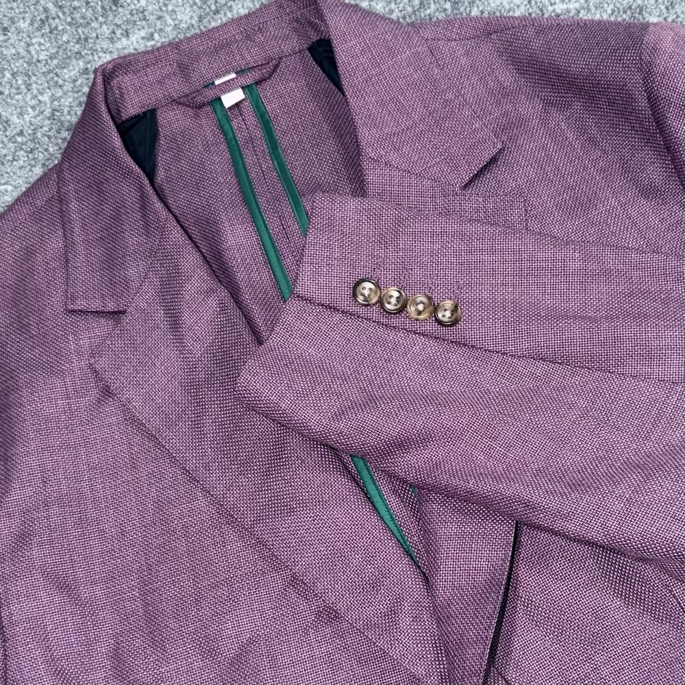 Bonobos X Wool Blend Blazer 46S Athletic Plum Purple Unstructured Modern